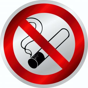 Наклейка Не курить Перечеркнутый знак